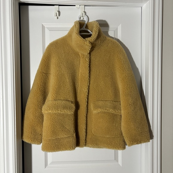 Zara teddy brown faux fur jacket - Picture 1 of 4
